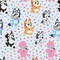 Licensed Character Prints - BBC's Bluey & Friends Sprinkle Cotton Fabric by the Yard